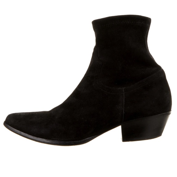Tamara Mellon Black Suede Ankle Sock Boots - Picture 1 of 7